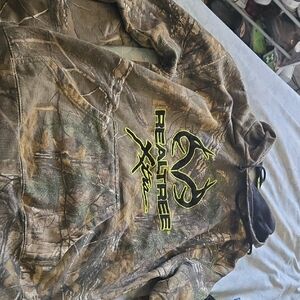 Realtree Camouflage Hoodie with Bright Yellow Logo
